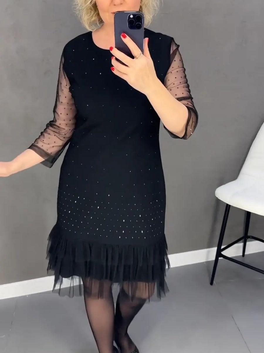 👗 50% DE RÉDUCTION ! ✨ Robe Femme à Strass – Élégante, Confortable & Parfaite pour Toutes Occasions 💫