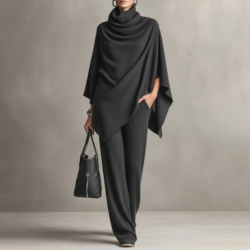 đ 50% DE RĂDUCTION ! đ Ensemble Femme Col RoulĂ© & Pantalon Large â Tissu Doux, Coupe DĂ©contractĂ©e & Polyvalent âš