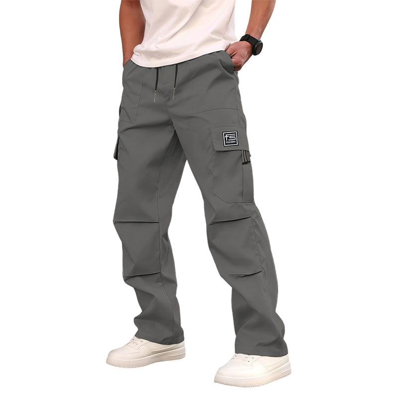 ⏳Liquidation totale⏳Pantalon cargo droit à multiples poches pour homme