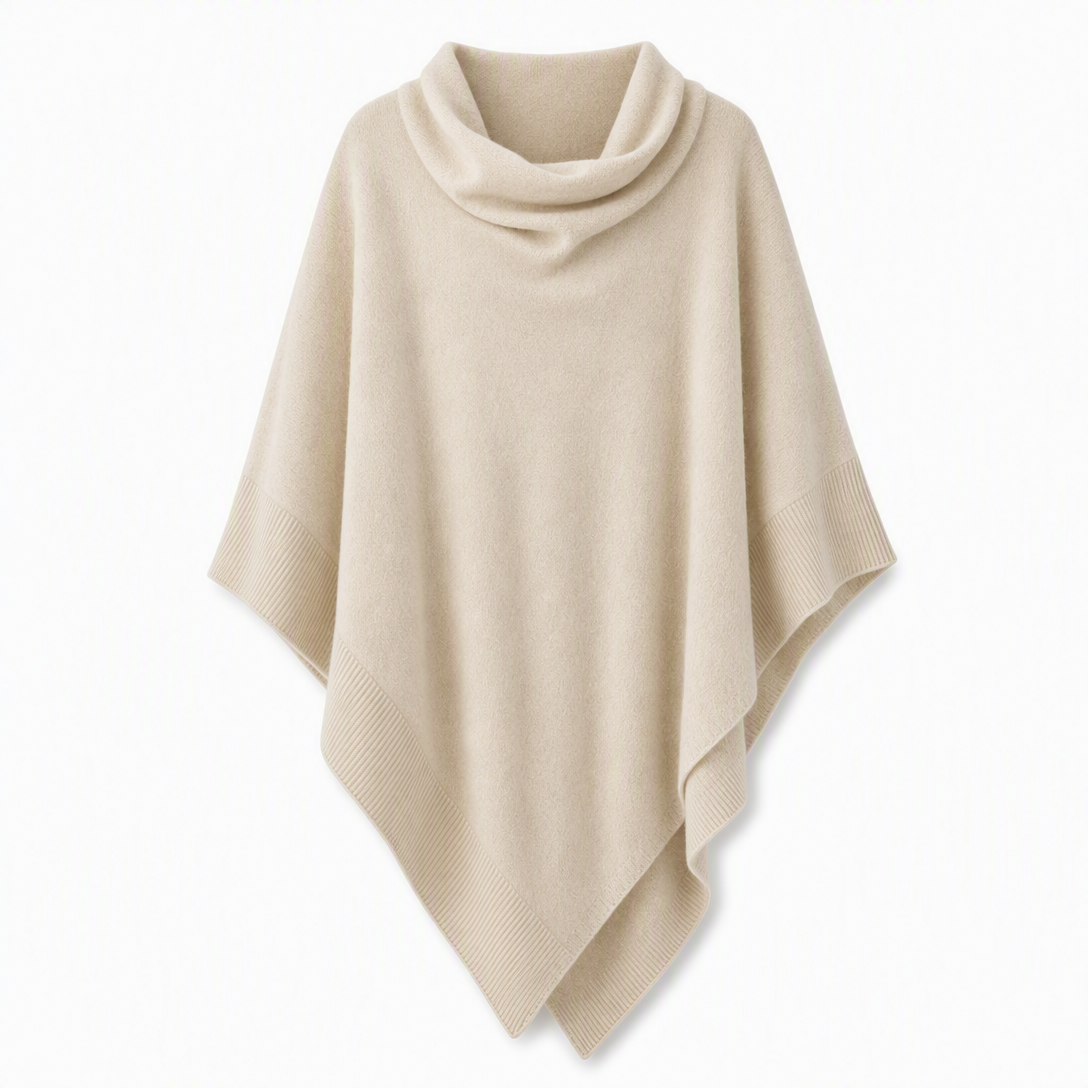 Châle en tricot élégant pour femme, coupe ample unie, cape polyvalente