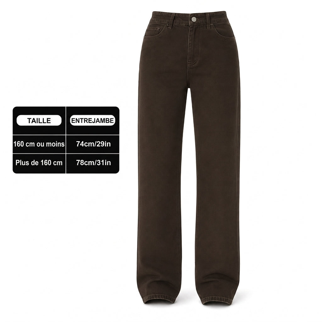 👜 -50 % sur toute la mode femme ! ✨Jeans en denim à coupe ample et jambe droite pour femmes