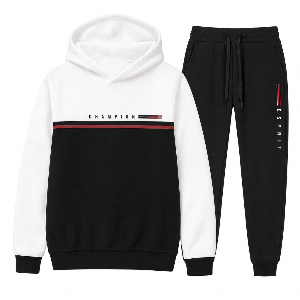 Ensemble de survêtement à capuche imprimé pour homme