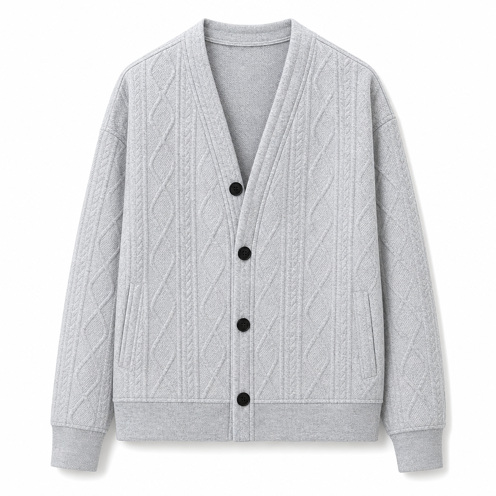 ⏳Liquidation totale⏳Cardigan en maille jacquard ample pour homme