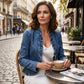 🥳VENTE CHAUDE 2026🥳💞50K+ VENDUS !👵☀️ 56% DE RÉDUCTION ! Veste en Jean à Devant Ouvert – Sans boutons, facile à enfiler/enlever. Volants flatteurs, tissu respirant. Lavage bleu classique. Un inémporel de garde-robe. 🌿✅