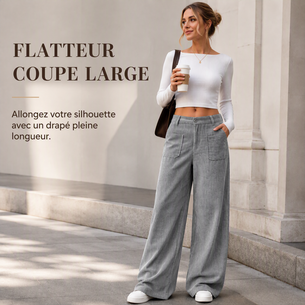 👖 Pantalon large décontracté coupe relax pour femme