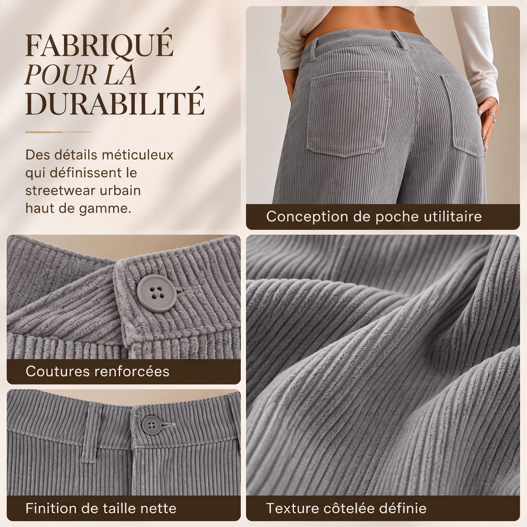 👖 Pantalon large décontracté coupe relax pour femme
