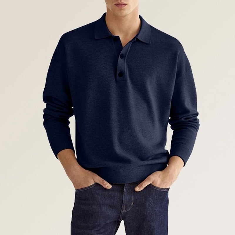 🔥Grande vente 50% DE RÉDUCTION🔥Chemise décontractée à manches longues et revers amples pour hommes