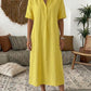 ☀️ Robe chemise décontractée femme en mélange de lin – Un style naturel pour les journées ensoleillées ✨