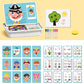 Boîte à puzzle magnétique pour enfants avec jeu et planche à dessi