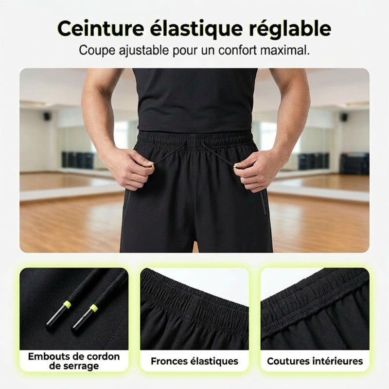 Short de sport homme à séchage rapide