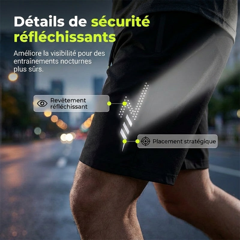 Short de sport homme à séchage rapide