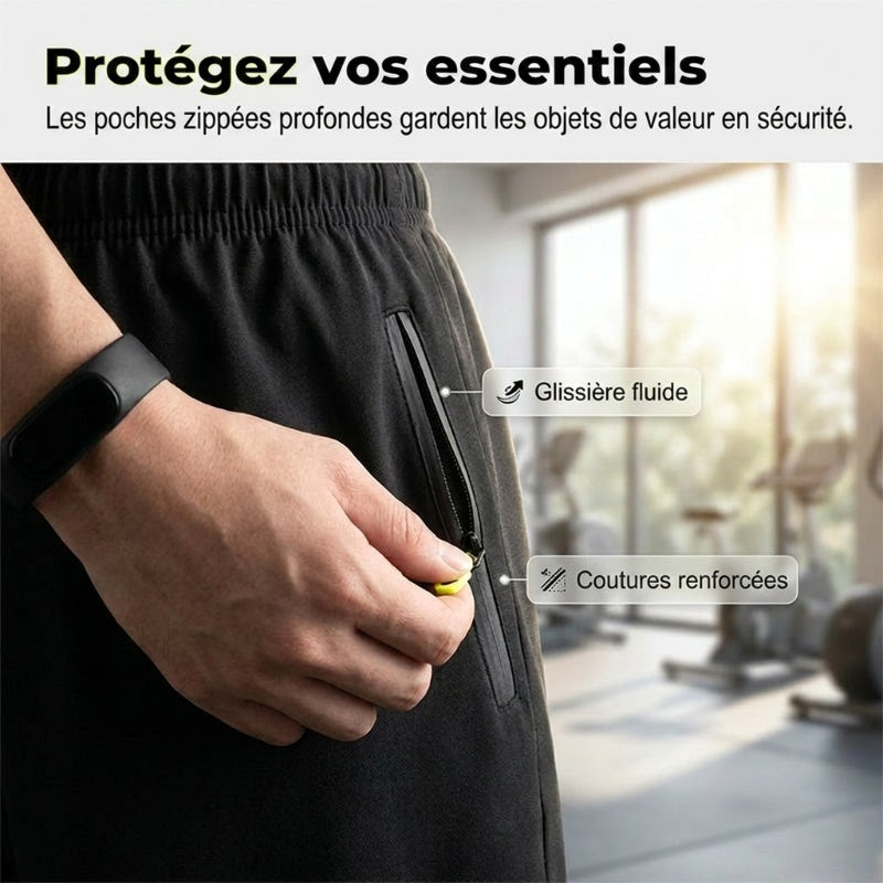 Short de sport homme à séchage rapide