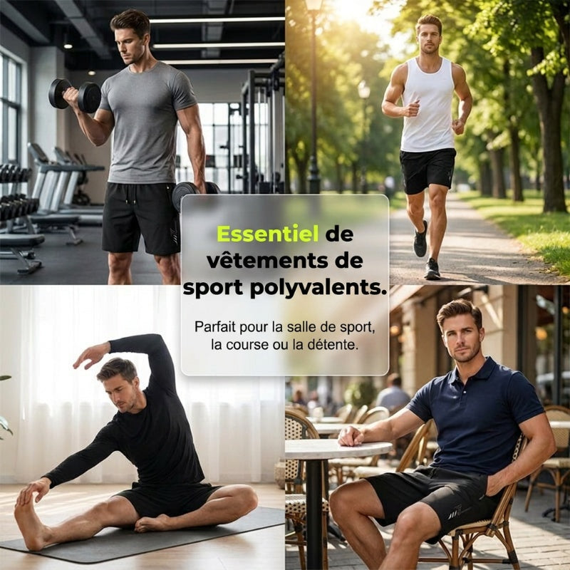 Short de sport homme à séchage rapide