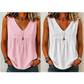 🔥-50%👚 Haut Femme Sans Manches Col en V – Maille Ajourée Douce et Décontractée