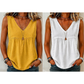 🔥-50%👚 Haut Femme Sans Manches Col en V – Maille Ajourée Douce et Décontractée