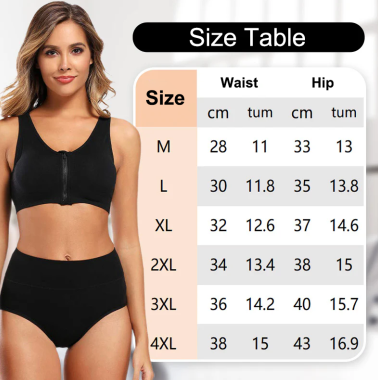 💥Achetez-en 1, obtenez-en 4 gratuitement💕Culotte taille haute en coton pour femmes, grande taille, rehaussant les hanches
