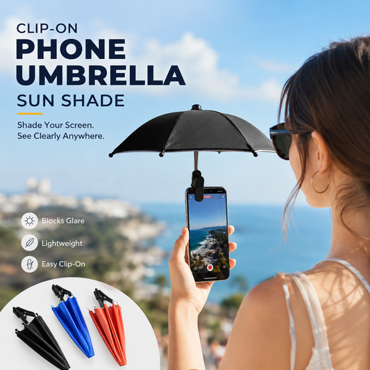 Parasol anti-soleil à clip pour téléphone
