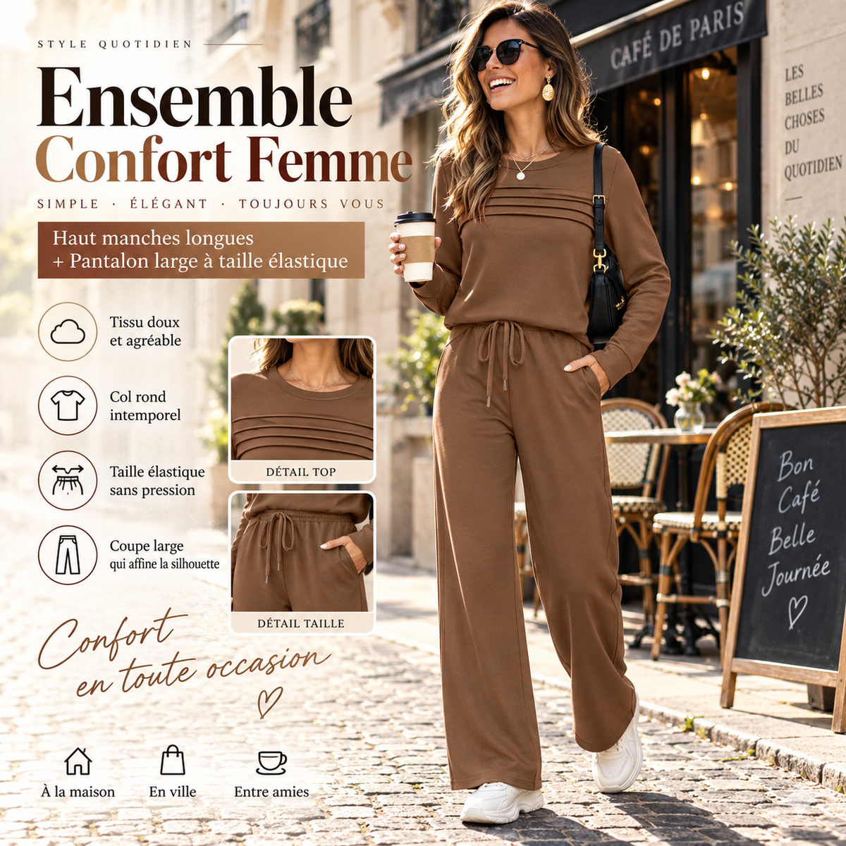 🐥 50 % DE RÉDUCTION ! ✨ Ensemble confortable pour femme