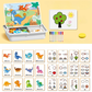 Boîte à puzzle magnétique pour enfants avec jeu et planche à dessi