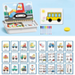 Boîte à puzzle magnétique pour enfants avec jeu et planche à dessi