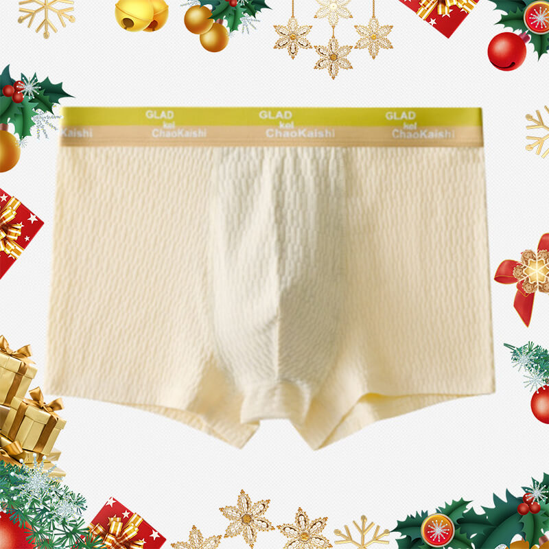 Sous-vêtements en coton jacquard doux pour hommes