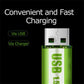 🔋💥Piles rechargeables AA au lithium avec port USB - Sortie constante de 1.5 V, longue durée de vie (plus de 1 000 cycles)♻️