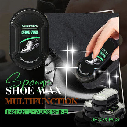 🔥Soldes🔥Cire multi-usage portable pour chaussures (brosse à chaussures incluse)👞✨Brillance instantanée, partout et à tout moment !🧽
