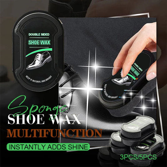 🔥Soldes🔥Cire multi-usage portable pour chaussures (brosse à chaussures incluse)👞✨Brillance instantanée, partout et à tout moment !🧽