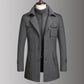 🔈45% DE RÉDUCTION!🧥MANTEAU HOMME DOUBLE COL🍂Laine Chaude Premium, Coupe Moderne pour Automne-Hiver, Style Élégant Intemporel✨