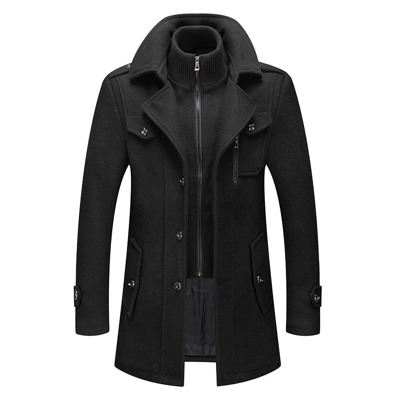 🔈45% DE RÉDUCTION!🧥MANTEAU HOMME DOUBLE COL🍂Laine Chaude Premium, Coupe Moderne pour Automne-Hiver, Style Élégant Intemporel✨