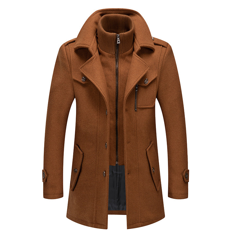🔈45% DE RÉDUCTION!🧥MANTEAU HOMME DOUBLE COL🍂Laine Chaude Premium, Coupe Moderne pour Automne-Hiver, Style Élégant Intemporel✨
