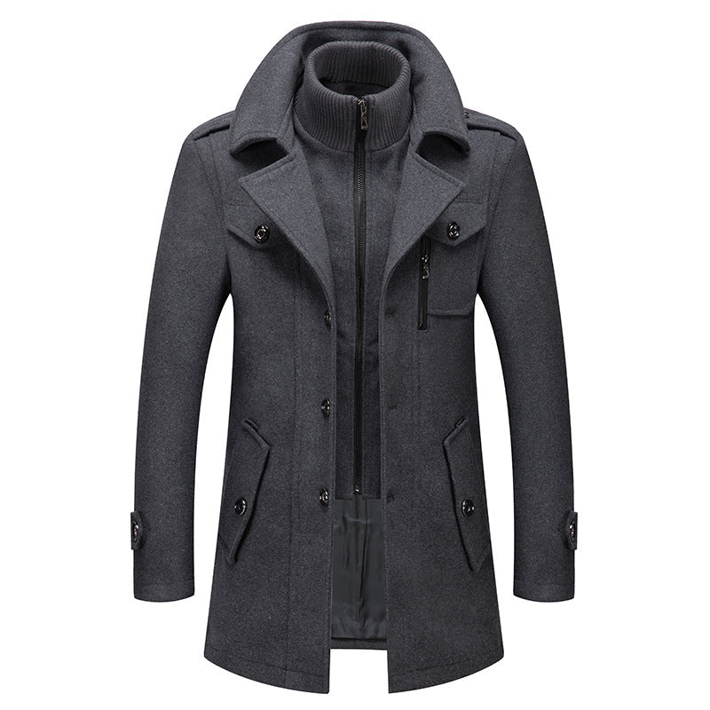 🔈45% DE RÉDUCTION!🧥MANTEAU HOMME DOUBLE COL🍂Laine Chaude Premium, Coupe Moderne pour Automne-Hiver, Style Élégant Intemporel✨