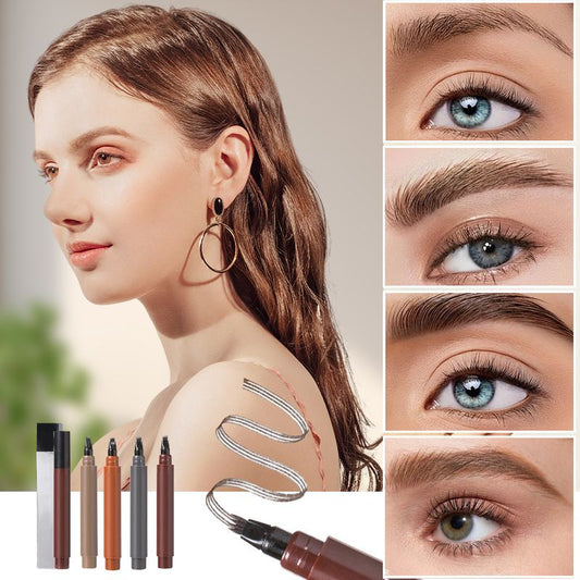 💄Achetez-en 1 obtenez-en 1 gratuitement✨Stylo 4 en 1 Waterproof pour Barbe & Sourcils – Tenue 24h, Sans Bavures & 4 Teintes Naturelles🧔‍♂️👁️