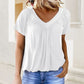 🔥Vente directe d'usine🔥T-shirt décontracté extensible à col en V pour femme
