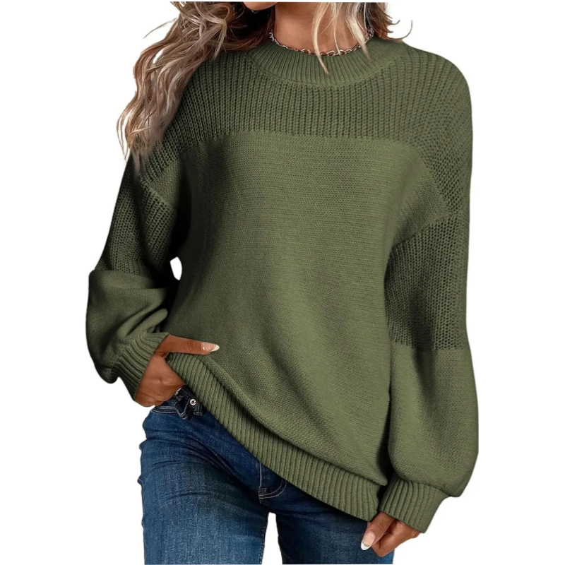 🌸 OFFRE LIMITÉE –50% ! ✨ Pull Femme Manches Longues en Maille Coupe Loose