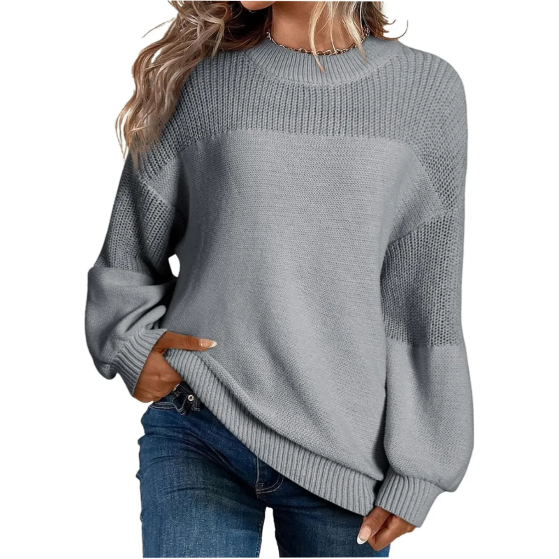 🌸 OFFRE LIMITÉE –50% ! ✨ Pull Femme Manches Longues en Maille Coupe Loose