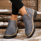 ✨ BEST SELLER🔥Bottines pour femmes à bout rond et fermeture à glissière sur le côté【Confortable, antidérapant, imperméable】
