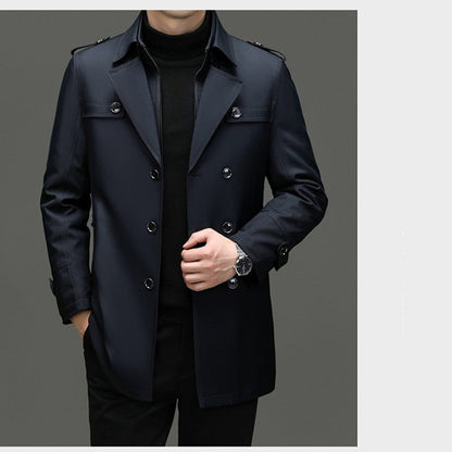 🔥 53% KORTING ! ✨ Mannen Lange Trenchcoat - Afneembare Voering, Winddicht en Waterafstotend, Klassiek en Praktisch 🧥🌂