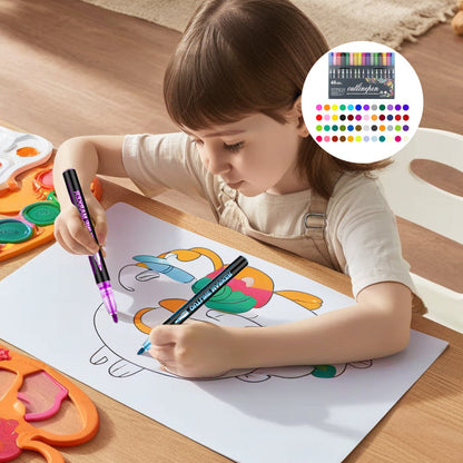 🎅Offres spéciales de Noël !!⚡Plus de 50 000 exemplaires vendus !🎁🎨Set de stylos de coloriage à double contour pailleté