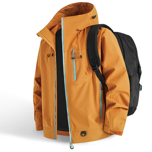 Veste imperméable sport-extérieur à capuche