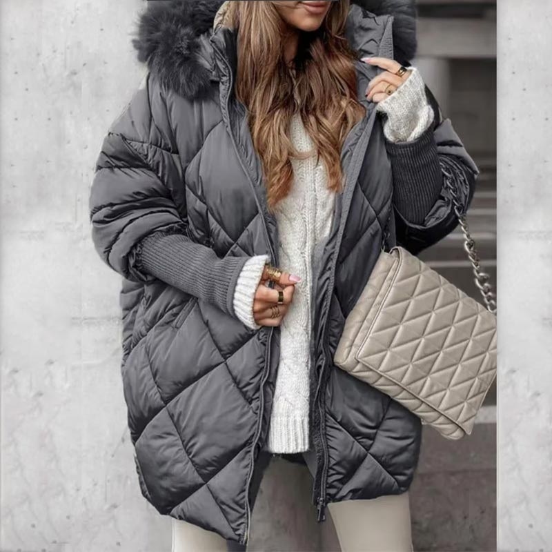 ❄️Soldes d'hiver❄️Parka mi-longue pour femme à manches tricotées✈️Livraison gratuite✈️