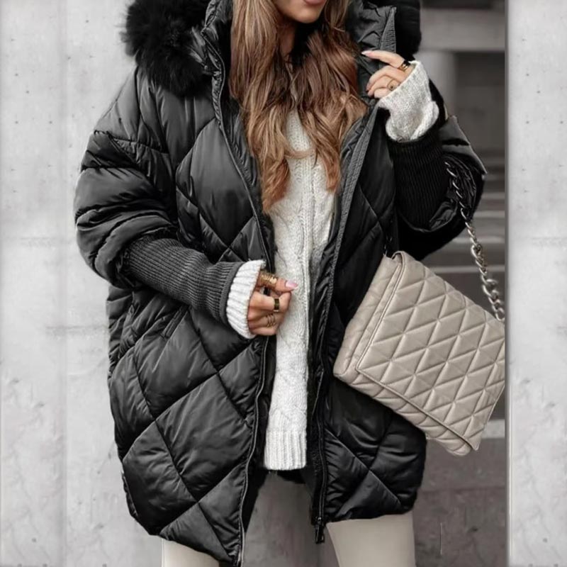 ❄️Soldes d'hiver❄️Parka mi-longue pour femme à manches tricotées✈️Livraison gratuite✈️