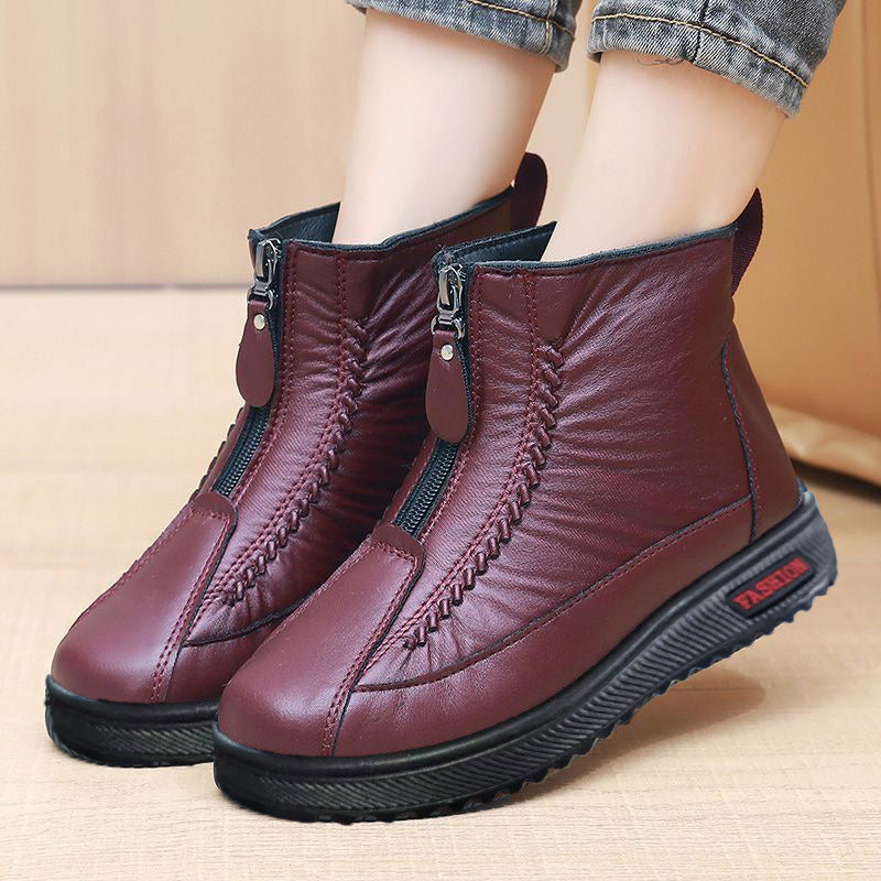 👢 50% DE RÉDUCTION ! ❄️ Bottines d‘Hiver Chaudes pour Femmes – Fermeture Éclair Facile, Semelle Antidérapante & Style Élégant ✨