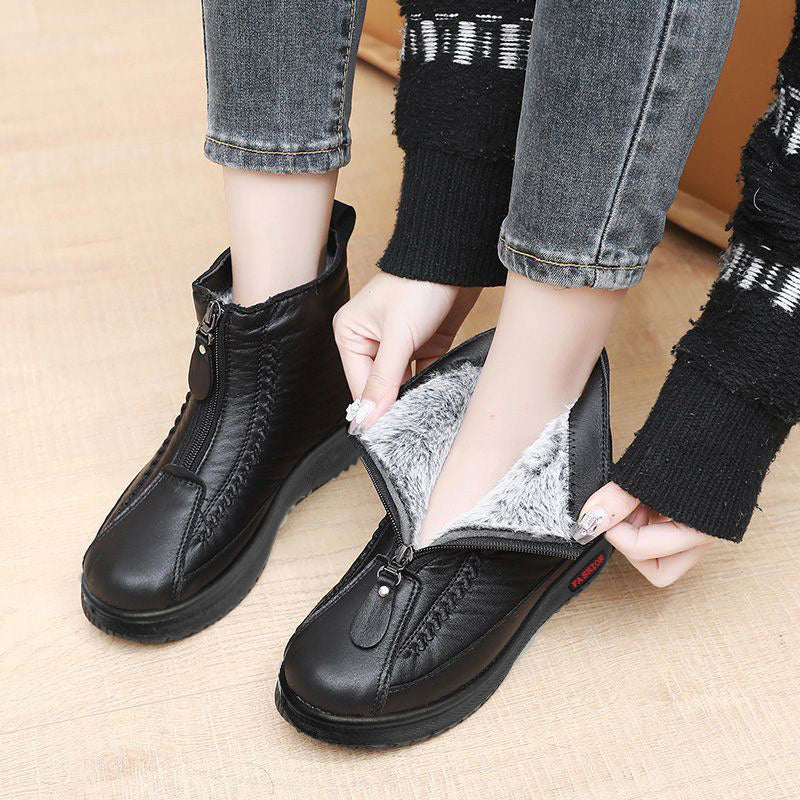 👢 50% DE RÉDUCTION ! ❄️ Bottines d‘Hiver Chaudes pour Femmes – Fermeture Éclair Facile, Semelle Antidérapante & Style Élégant ✨