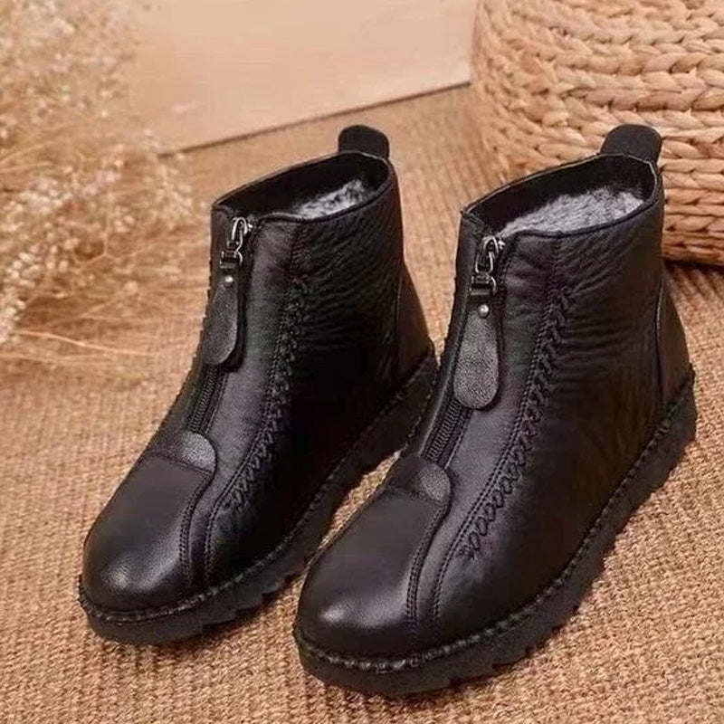 👢 50% DE RÉDUCTION ! ❄️ Bottines d‘Hiver Chaudes pour Femmes – Fermeture Éclair Facile, Semelle Antidérapante & Style Élégant ✨