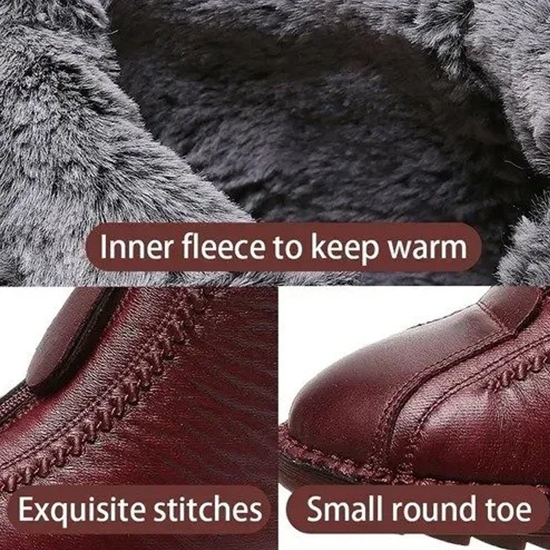 👢 50% DE RÉDUCTION ! ❄️ Bottines d‘Hiver Chaudes pour Femmes – Fermeture Éclair Facile, Semelle Antidérapante & Style Élégant ✨