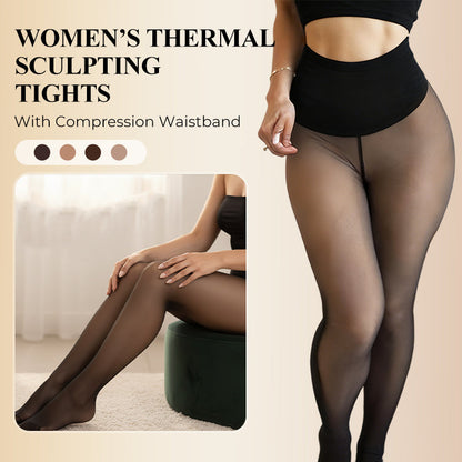 ✨ Collants Premium thermiques : doublure chaude, pieds couverts et fini semi-transparent, faciles à porter au quotidien 🧦