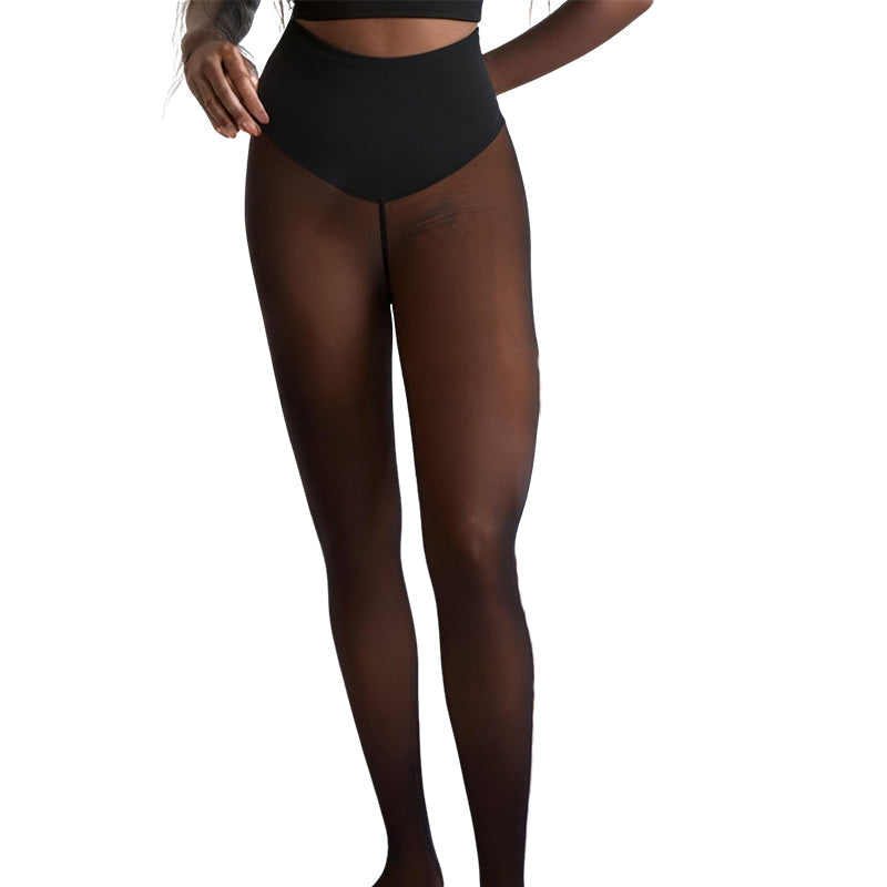 ✨ Collants Premium thermiques : doublure chaude, pieds couverts et fini semi-transparent, faciles à porter au quotidien 🧦