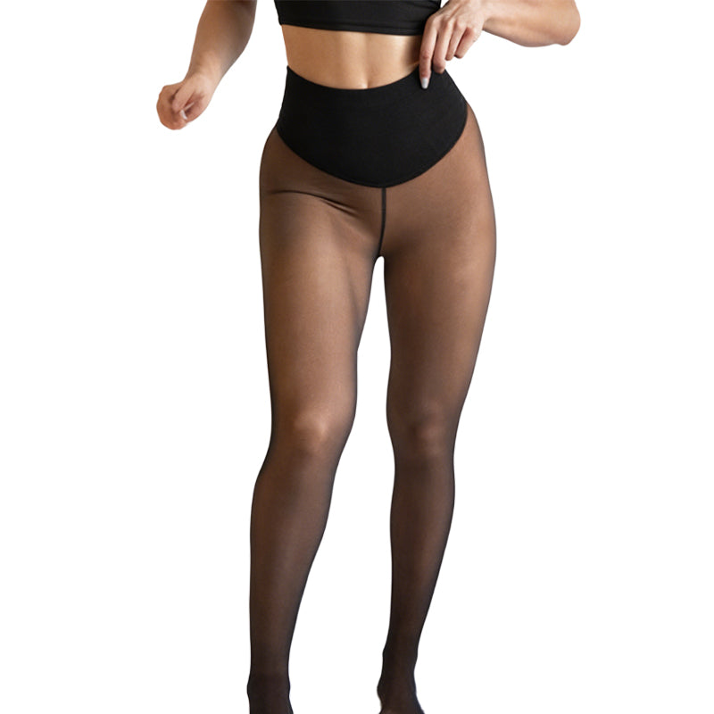 ✨ Collants Premium thermiques : doublure chaude, pieds couverts et fini semi-transparent, faciles à porter au quotidien 🧦
