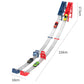 Circuit de course double avec lanceur de voitures miniatures pour enfants